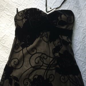 White House Black Market halter strapless dress 0